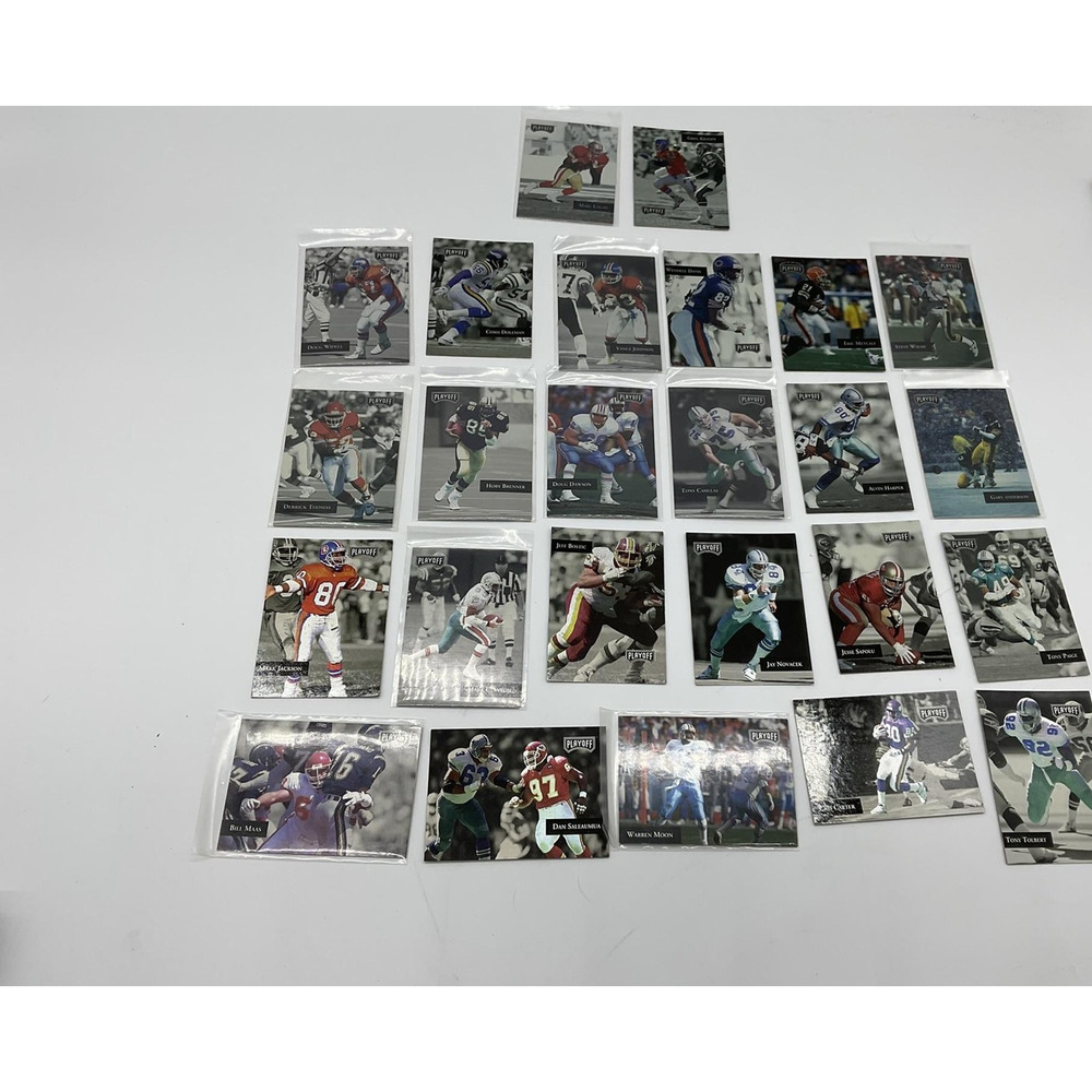 Vintage NFL Football Card Lot Playoff Series Stars Hall of Fame 90s Collectibles